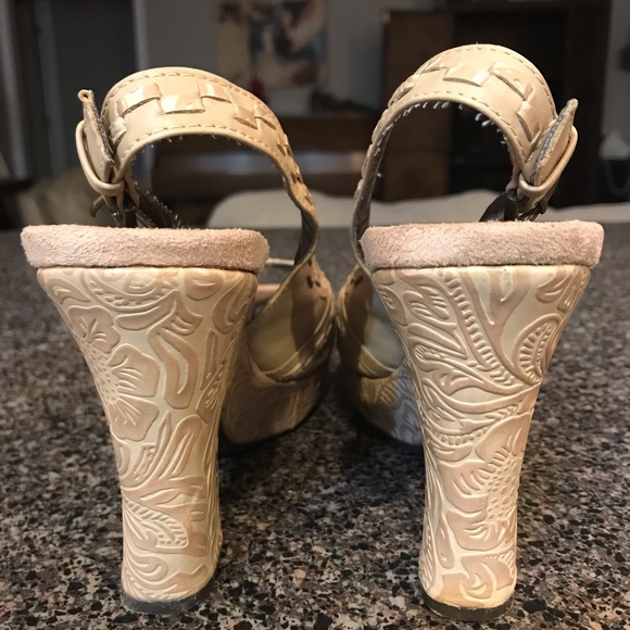 Nine West Leather Platform Sandals 6.5 - Picture 5 of 8